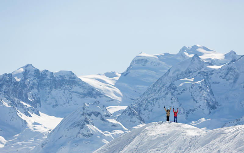 1. Verbier, Best for experts, Where to stay, Alternatives, 2. St Moritz, Best for intermediates, Where to stay, Alternatives, 3. Saas-Fee, Best for beginners, Where to stay, Alternatives, 4. Grimentz, Best for charm, Where to stay, Alternatives, 5. Zermatt, Best for partying, Where to stay, Alternatives, 6. Wengen, Best for families, Where to stay, Alternatives, 7. Andermatt, Best for powder, Where to stay, Alternatives, Best for terrain parks, Where to stay, Alternatives, 9. Leysin, Best for value, Where to stay, Alternatives, 10. Crans-Montana, Best for weekends, Where to stay, Alternatives, About our experts, Peter and Felice Hardy