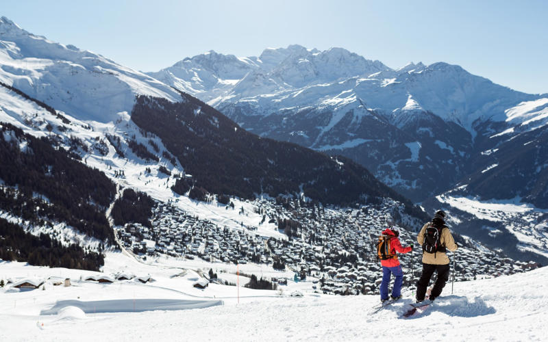 1. Verbier, Best for experts, Where to stay, Alternatives, 2. St Moritz, Best for intermediates, Where to stay, Alternatives, 3. Saas-Fee, Best for beginners, Where to stay, Alternatives, 4. Grimentz, Best for charm, Where to stay, Alternatives, 5. Zermatt, Best for partying, Where to stay, Alternatives, 6. Wengen, Best for families, Where to stay, Alternatives, 7. Andermatt, Best for powder, Where to stay, Alternatives, Best for terrain parks, Where to stay, Alternatives, 9. Leysin, Best for value, Where to stay, Alternatives, 10. Crans-Montana, Best for weekends, Where to stay, Alternatives, About our experts, Peter and Felice Hardy