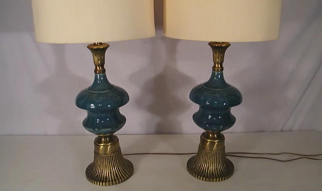 Lighting Up Big Bucks, Gooseneck Desk Lamp (1940s), Aladdin Mantle Kerosene Lamp (1930s), Mid-Century Modern Bullet Lamp (1960s), Falkenstein Glass Lamp (1970s), Art Nouveau Boudoir Lamp (1910s), Gone With the Wind Lamp (1890s), Phil-Mar Ceramic Lamp (1950s), Rembrandt Torchiere Lamp (1930s), Vintage Laurel Mushroom Lamp (1970s), Handel Slag Glass Lamp (1910s), Majestic Z Lamp (1950s), Bridge Arm Floor Lamp (1920s), Ginger Jar Lamps by Frederick Cooper (1960s), Tiffany Reproduction Lamp (Early 1900s), Murano Glass Lamp (1950s), Eames Era Saucer Pendant Lamp (1950s), Handel Reverse Painted Lamp (1920s), Tiffany Studios Bronze Base (1910s), Pairpoint Puffy Lamp (1910s), Miller Slag Glass Lamp (1900s), Duffner &amp; Kimberly Leaded Lamp (1910s), Tiffany Studios Desk Lamp (1910s)