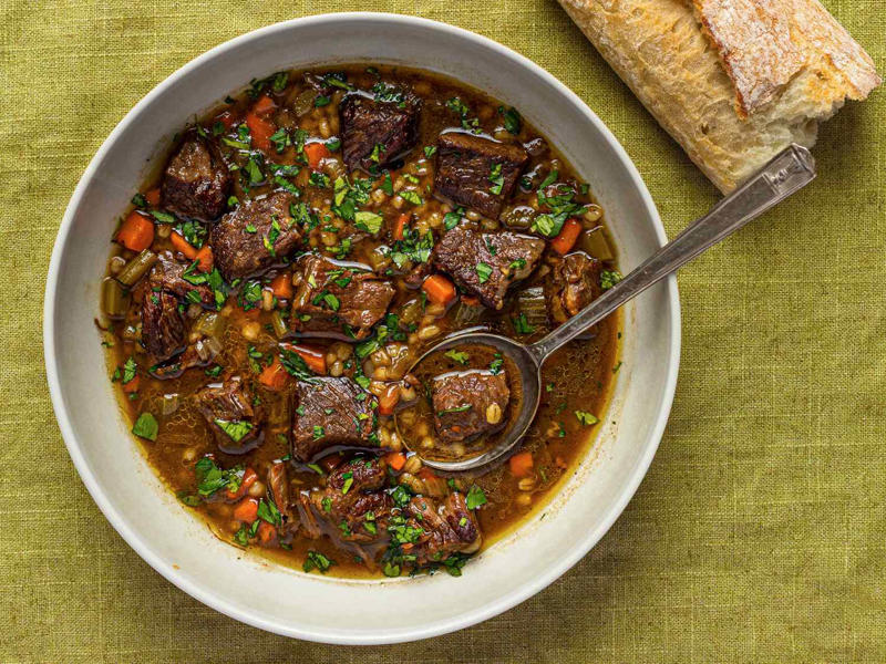 Soupe au Pistou, 15-Minute Creamy Tomato Soup, Pollo Guisado, Chicken and Dumplings, French Onion Soup, Zuppa Toscana, Quick and Easy Creamy Mushroom Soup, Loaded Baked Potato Soup, Beef Barley Soup, Aquacotta Maremmana (One-Pot Tuscan Vegetable Soup)