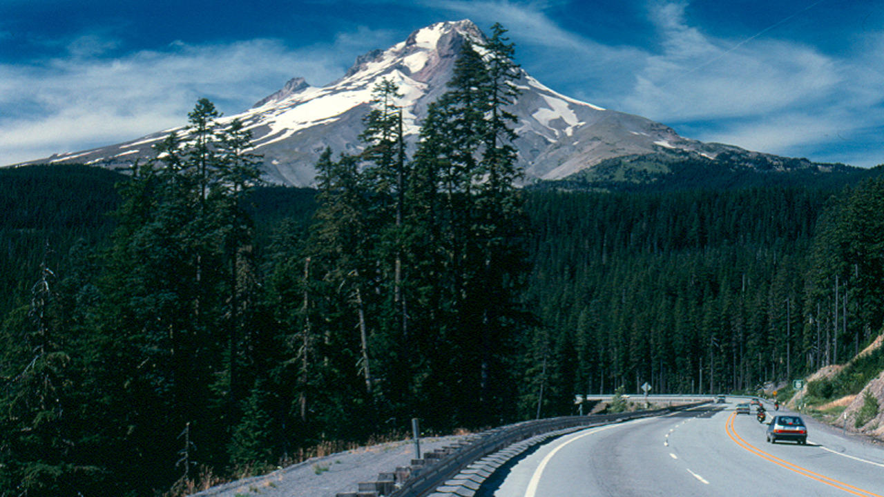 Columbia River Gorge Scenic Byway, McKenzie Pass-Santiam Pass Scenic Byway, Cascade Lakes Scenic Byway, Rogue-Umpqua Scenic Byway, Hells Canyon Scenic Byway, Mount Hood Scenic Byway, Elkhorn Drive Scenic Byway, Outback Scenic Byway, Journey Through Time Scenic Byway