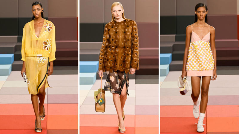 Fendi: Pixel Play, Jil Sander: What Lies Beneath , Knwls: Club Kinetics, Loro Piana: Soft Power , Etro: Boho Futurism , Prada: A New Uniform , Max Mara: Modern Rococo , Emporio Armani: Returns 