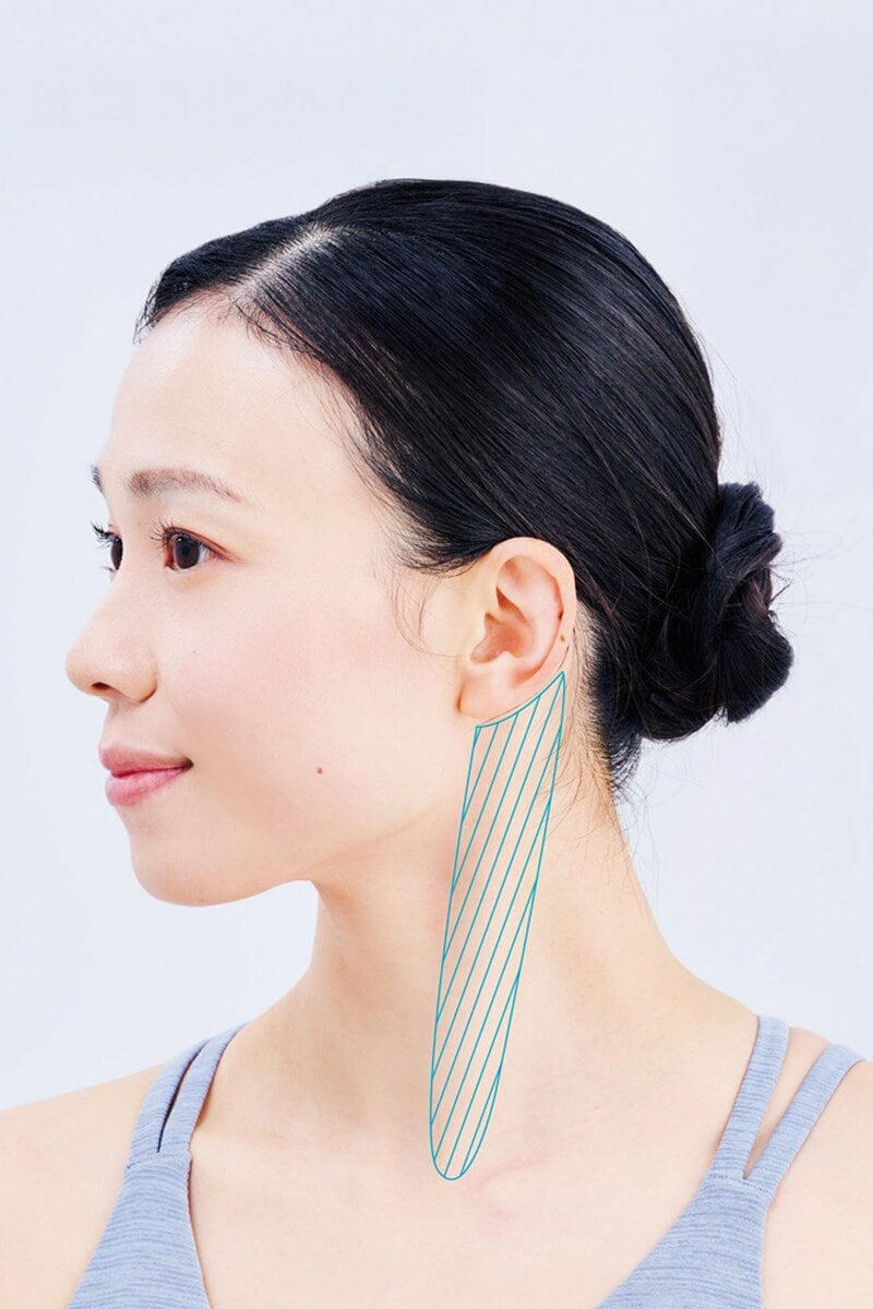 胸鎖乳突筋がこっていると、老け見え・体の不調の原因に, 胸鎖乳突筋の「基本のほぐし方」4つ, 1日1分でOK！「胸鎖乳突筋ほぐし」はココに効く！, 「胸鎖乳突筋ほぐし」を1週間チャレンジ, 肩・首コリがひどくよく眠れない日も…