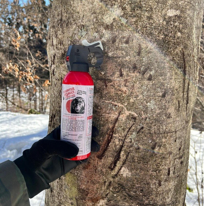 ■遠くからヒグマにスプレー噴射, ■クマがその場を離れず登山を中止, ■「刺激臭」に興味か, ■たばこやオオカミの糞を嫌うハズが…, ■忌避剤としての効果はない, ■テントにスプレー散布は逆効果, ■クマの学習能力は想定以上