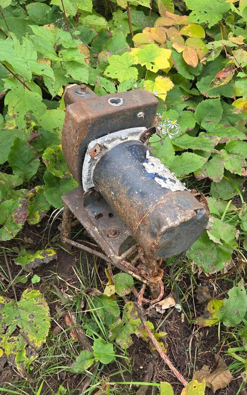 'What are the little cups beside this bar sink?', 'Small metal thing found while gardening, quite heavy, 2411 on the end.', 'Found in laundry. Clear sparkly bean-like thing stained my clothes pink.', 'Weird stools found at the curb in an old industrial area.', 'Lead STA-TITE with rubber band, about 4oz.'