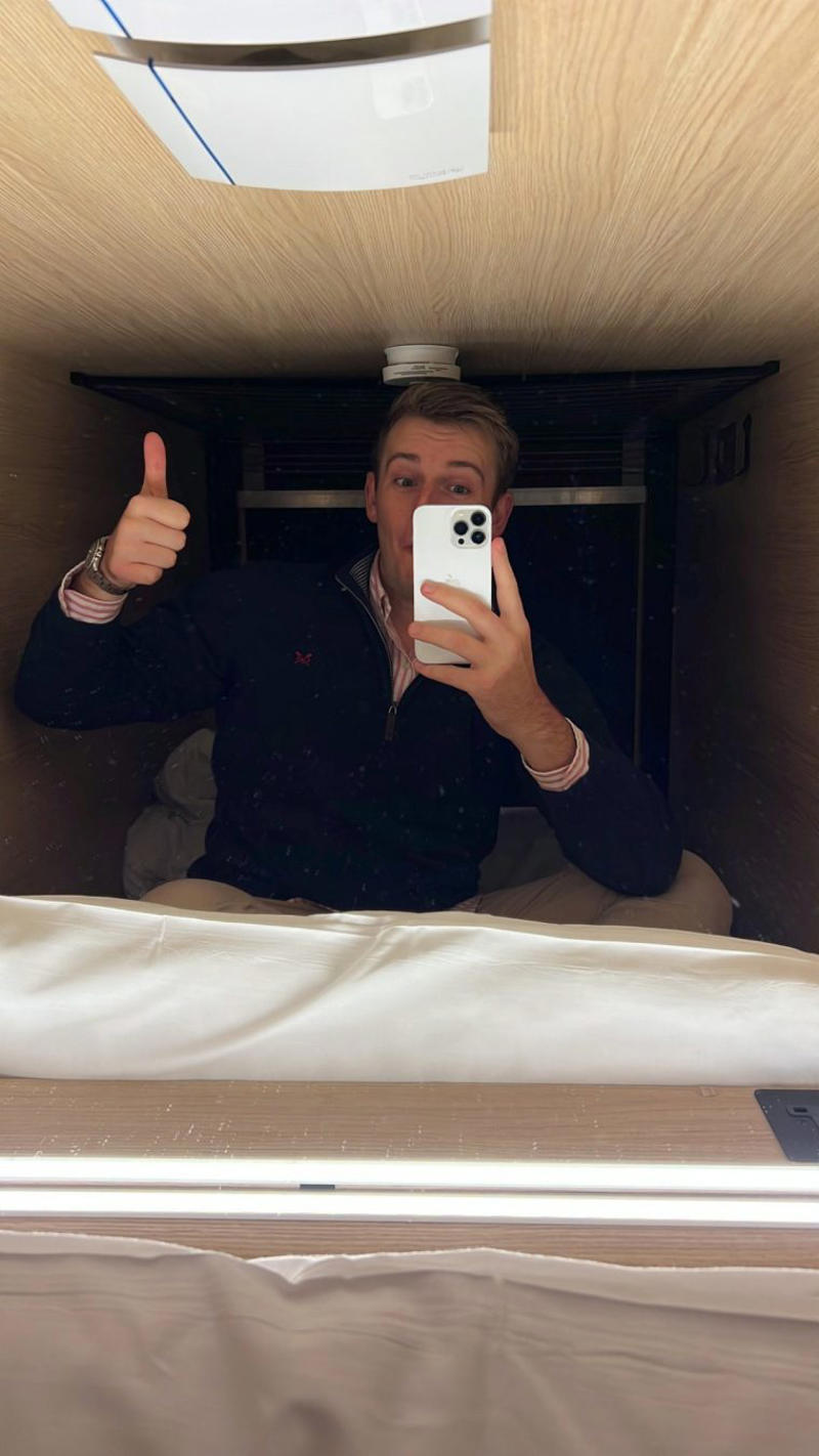 I’m 6ft 3in – and spent the night in London’s tiniest hotel room Almost 1,000 'sleep capsules', Where is it?, What are the rooms like?, What are the good points?, Are there any downsides?, What about food and drink?, How much does it cost?