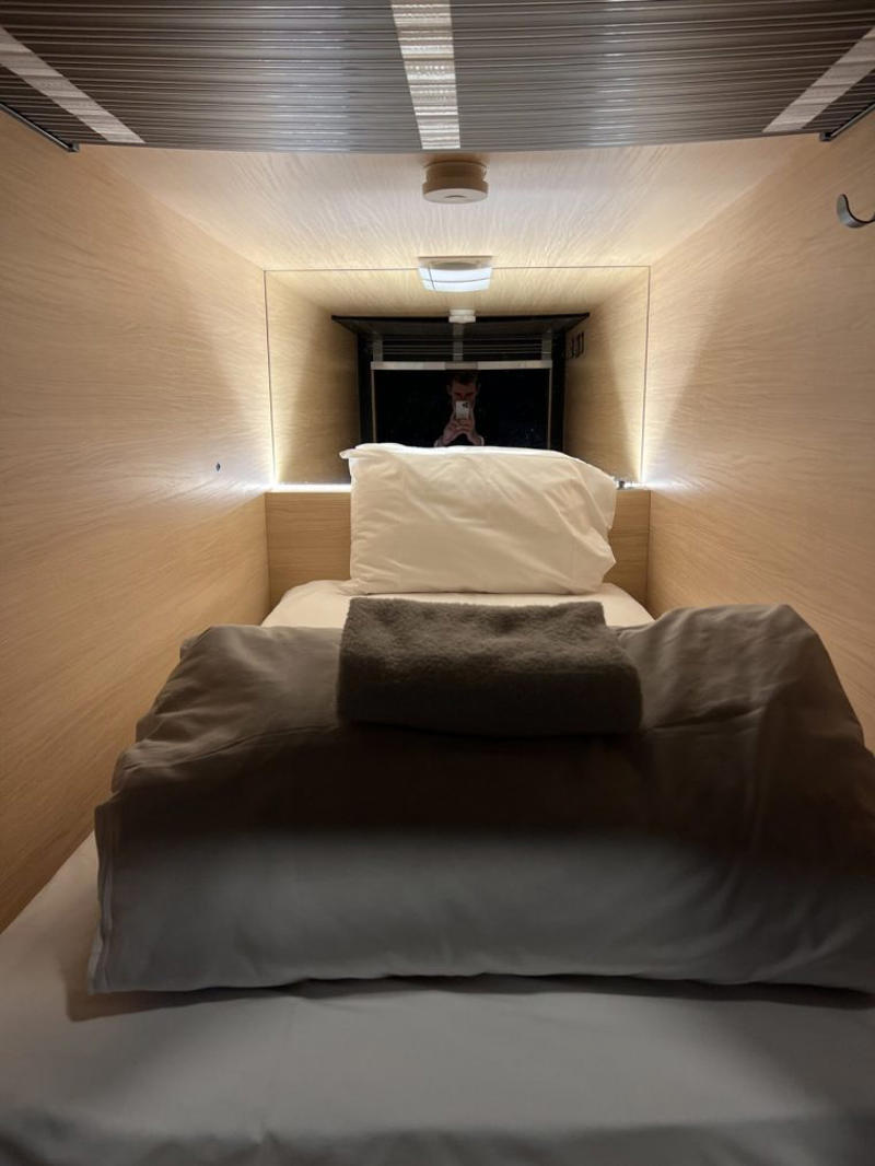 What are the rooms like? Almost 1,000 'sleep capsules', Where is it?, What are the rooms like?, What are the good points?, Are there any downsides?, What about food and drink?, How much does it cost?