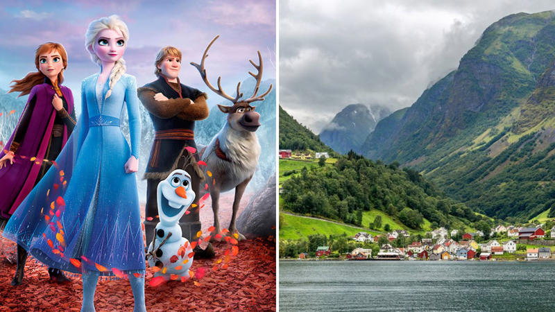 #3: Frozen (2013)—Norwegian Fjords and Towns #1: Ratatouille (2007)—Paris, France, #3: Frozen (2013)—Norwegian Fjords and Towns, #4: Brave (2012)—Scottish Highlands, #6: Howl’s Moving Castle (2004)—Colmar, France, and German Villages, #7: The Lion King (1994)—African Savanna, Kenya, #9: Coco (2017)—Oaxaca, Mexico, #10: Rango (2011)—Mojave Desert, California, #12: Big Hero 6 (2014)—San Fransokyo, #13: Up (2009)—Paradise Falls Inspired by Angel Falls, Venezuela, #15: Pocahontas (1995)—Great Smoky Mountains, USA, #16: Zootopia (2016)—Various Cities Around the World, #18: Beauty and the Beast (1991)—Villages in France, #19: Tangled (2010)—Bavaria, Germany, #21: Luca (2021)—Cinque Terre, Italy, #22: Aristocats (1970)—Paris, France, #24: The Secret of NIMH (1982)—American Farmlands
