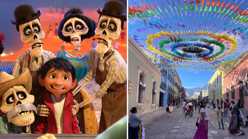 #9: Coco (2017)—Oaxaca, Mexico #1: Ratatouille (2007)—Paris, France, #3: Frozen (2013)—Norwegian Fjords and Towns, #4: Brave (2012)—Scottish Highlands, #6: Howl’s Moving Castle (2004)—Colmar, France, and German Villages, #7: The Lion King (1994)—African Savanna, Kenya, #9: Coco (2017)—Oaxaca, Mexico, #10: Rango (2011)—Mojave Desert, California, #12: Big Hero 6 (2014)—San Fransokyo, #13: Up (2009)—Paradise Falls Inspired by Angel Falls, Venezuela, #15: Pocahontas (1995)—Great Smoky Mountains, USA, #16: Zootopia (2016)—Various Cities Around the World, #18: Beauty and the Beast (1991)—Villages in France, #19: Tangled (2010)—Bavaria, Germany, #21: Luca (2021)—Cinque Terre, Italy, #22: Aristocats (1970)—Paris, France, #24: The Secret of NIMH (1982)—American Farmlands