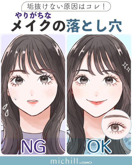 【イラストで解説】垢抜けない原因はコレ！美人度を下げるNGメイク4つの罠, 垢抜けないメイクの“落とし穴”① キレイに描きすぎの眉, 形が整いすぎている眉は、逆に不自然！, 垢抜けないメイクの“落とし穴”② アイシャドウのベースカラーに白っぽい色を使う, 白っぽいカラーを広めに塗ると、時代遅れのメイクに見えがち, 垢抜けないメイクの“落とし穴”③ ブラシを縦にしてマスカラを塗る, 下まつ毛にマスカラを塗るときに、マスカラブラシを縦にしない, 垢抜けないメイクの“落とし穴”④ 眉マスカラを眉毛の毛の裏表に塗る, 逆毛を立てながら塗るのはNG