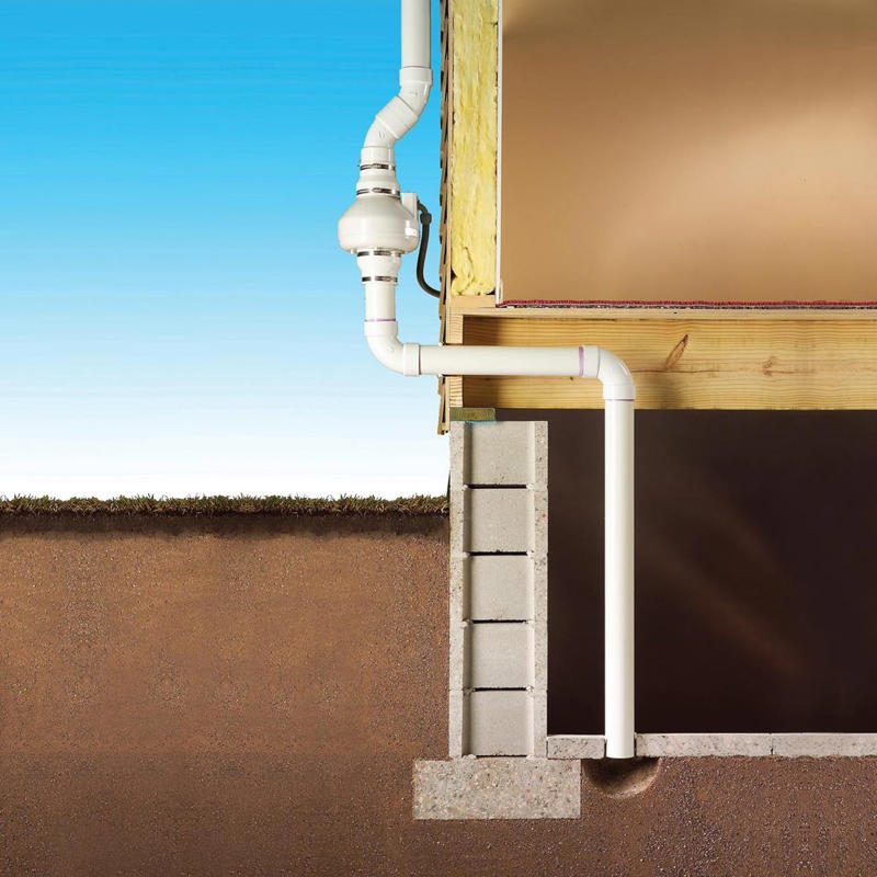 DIY Radon Reduction, What is Radon?, Seal holes and cracks first, Find the footing, Make a big hole with several small ones, Make a suction pit, Dry-fit all the piping, Install fire-stop collars in garages, Exit through the rim joist, Install a manometer, Do another radon test, About the Expert