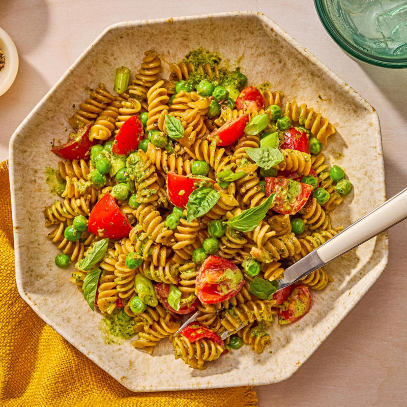 Pesto Pasta with Peas &amp; Tomatoes, Spaghetti with Mushrooms, Spinach &amp; Ricotta, 20-Minute Black Bean Soup, Creamy Lemon-Dill Chicken &amp; Rice Casserole, Saag Aloo Matar, White Bean Enchilada Skillet, Creamy Honey-Mustard Chicken Casserole, Sick Day Chicken Noodle Soup, Chicken-Potpie Twice-Baked Potatoes, Spinach &amp; Artichoke Spaghetti Squash Nests, General Tso’s Cauliflower, Cheesy Chicken &amp; White Bean Skillet, Skillet Salmon with Orzo &amp; Green Pea Pesto, Skillet Curry Chickpea Potpie, Creamy Chicken, Corn &amp; Poblano Skillet Casserole, Creamy Pesto Shrimp with Gnocchi &amp; Peas, Sheet-Pan Teriyaki Salmon with Green Beans, Spinach, Feta &amp; Artichoke Tater Tot Casserole, Slow-Cooker Marry Me Chicken with Barley, Slow-Cooker Sun-Dried Tomato &amp; Spinach Pasta Bake, Spinach &amp; Artichoke Dip Soup, Creamy Lemon-Dill Rotisserie Chicken Noodle Casserole, Easy Tofu Curry, Vegetable Lasagna with White Sauce, Creamy Chicken Pasta with Brussels Sprouts &amp; Artichokes, 20-Minute White Bean Soup, Eat-the-Rainbow Vegetable Soup