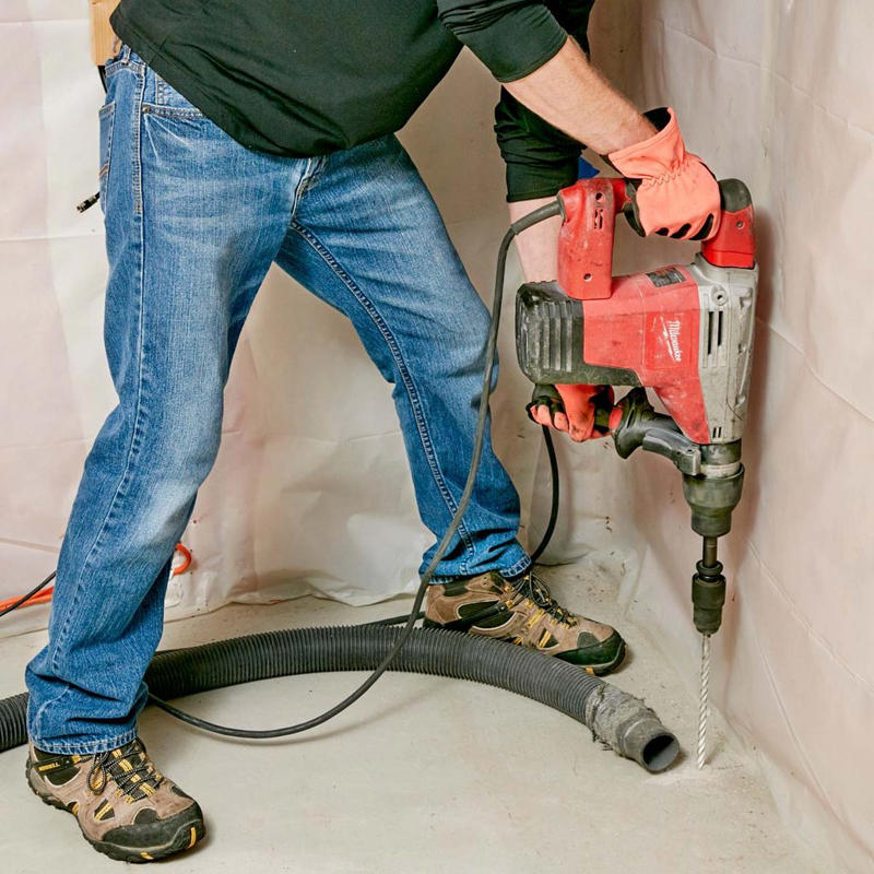 DIY Radon Reduction, What is Radon?, Seal holes and cracks first, Find the footing, Make a big hole with several small ones, Make a suction pit, Dry-fit all the piping, Install fire-stop collars in garages, Exit through the rim joist, Install a manometer, Do another radon test, About the Expert