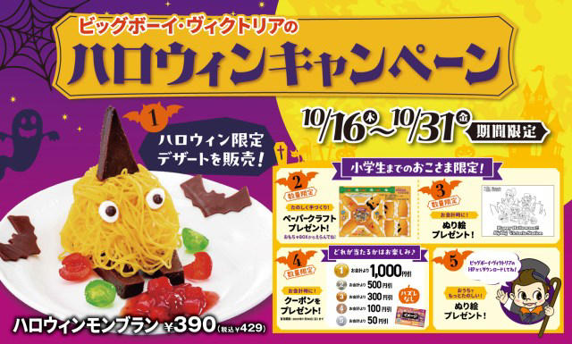 ①洒落CAFE「モンブラン風あげパン」750円, ②豊洲パーラー「和栗と洋栗の２つのモンブラン」4700円, ③カフェ・ベローチェ「王道モンブラン～焼き栗使用～」490円, ④ビッグボーイ「ハロウィンモンブラン」429円, ⑤THE珀山 「THE珀山モンブラン」1890円, ⑥ZuT「丹波栗モンブランアイスクリーム」6個セット7000円, ⑦和食麺処サガミ「渋皮栗のモンブランあいすと栗きんとん」790円