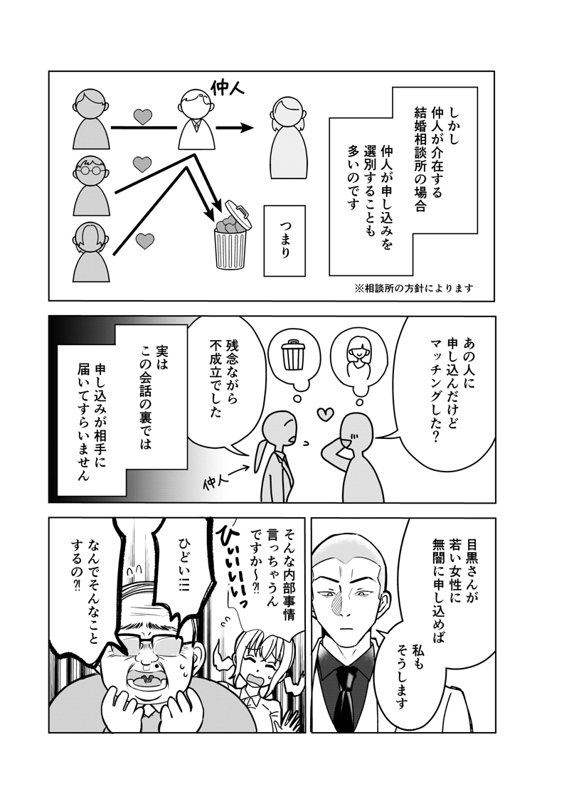 「こっちは高い金払ってんだ、間違ってもオバサンを紹介しないで」, 結婚相談所の『おぢブロック』システムって？, 目黒さんが『結婚』を考えた本当の理由とは？, 毒舌は「すべてのお客様に幸せになって欲しい」から