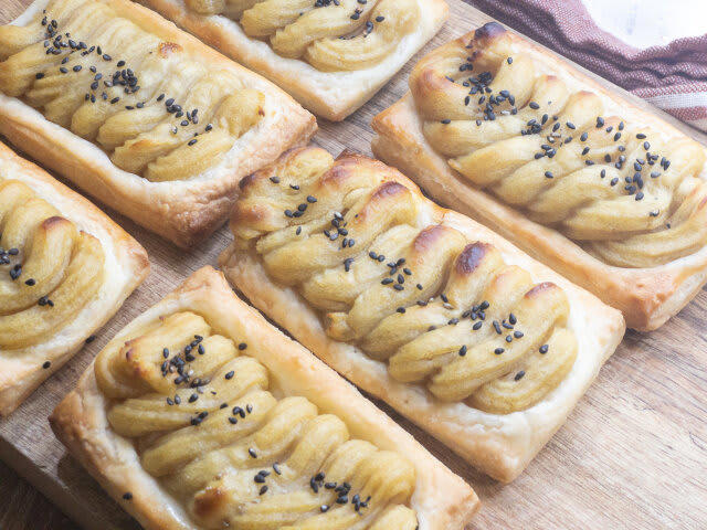 スイートポテトパイを試すのにかかる時間, 冷凍パイシートで簡単！スイートポテトパイのレシピ, スイートポテトパイの材料（6個分）, スイートポテトパイの作り方