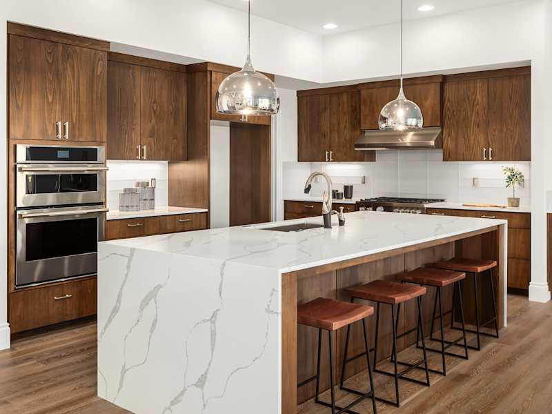 Sterile White Kitchens, Glass Backsplashes, Open Shelving, Thick-Veined Quartz, Subway Tile, Design Defined, Further Reading