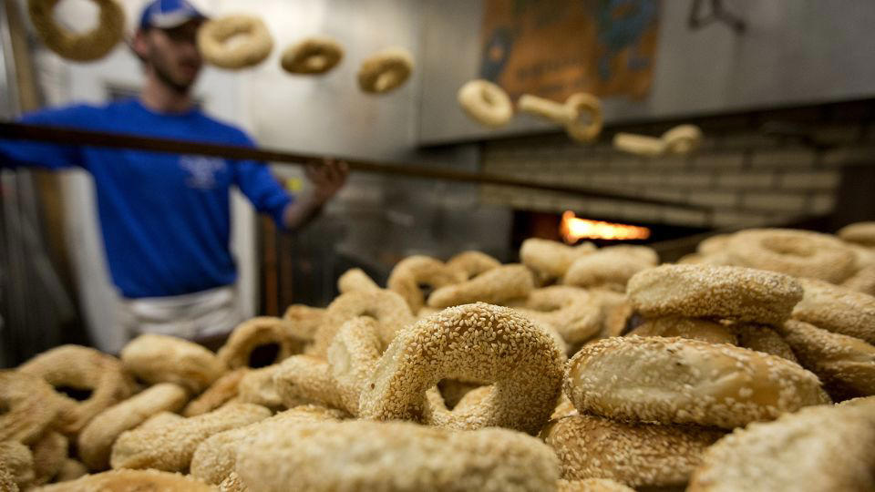 Bolani, Afghanistan, Lavash, Armenia, Damper bread, Australia, Luchi, Bangladesh, Pão de queijo, Brazil, Montreal bagels, Canada, Marraqueta, Chile, Shaobing, China, Pan Cubano, Cuba, Libba, Egypt, Pupusas, El Salvador, Injera, Ethiopia, Baguette, France, Khachapuri, Georgia, Pumpernickel, Germany, Pai bao, Hong Kong, Dökkt rúgbrauð, Iceland, Paratha, India, Roti gambang, Indonesia, Sangak, Iran, Soda bread, Ireland, Challah, Israel, Ciabatta, Italy, Bammy bread, Jamaica, Kare pan, Japan, Taboon bread, Jordan, Roti canai, Malaysia, Ħobż tal-Malti, Malta, Tortillas, Mexico, Khobz kesra, Morocco, Fry bread, Navajo Nation, Tijgerbrood, Netherlands, Rēwena parāoa, New Zealand, Lefse, Norway, Podplomyk, Poland, Broa de milho, Portugal, Karavai, Russia, Pane carasau, Sardinia, Proja, Serbia, Gyeran-ppang, South Korea, Appam, Sri Lanka, Kisra, Sudan and South Sudan, Limpa bread, Sweden, Balep korkun, Tibet, Simit, Turkey, Crumpets, United Kingdom, Biscuits, United States, Non, Uzbekistan, Arepa, Venezuela, Malawach, Yemen