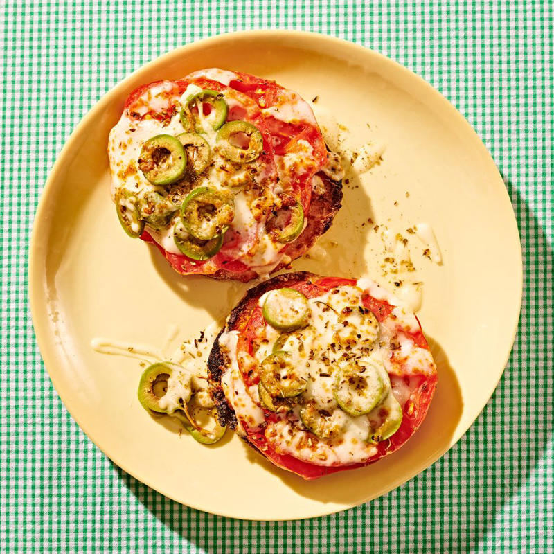 Cheesy Bean Toast, Egg, Tomato & Feta Breakfast Pita, BLT Breakfast Sandwich, Tomato Toast with Herbed Cream Cheese, Pesto Breakfast Sandwich, Goat Cheese–Tomato Toast, Ricotta Toast with Peaches & Prosciutto, Spinach & Feta Mug Scrambled Eggs, Feta, Egg & Spinach Breakfast Taco, High-Protein Black Bean Breakfast Bowl (No Eggs!), 15-Minute Eggs in Vodka Sauce, Salsa-Topped Avocado Toast, Spinach & Fried Egg Grain Bowls, Pesto Scrambled Eggs, Spinach & Egg Tacos, Instant Egg & Cheese "Bake", Breakfast Naan Pizza, English Muffin Pizza with Tomato & Olives, Savory Oatmeal with Tomato & Sausage, 10-Minute Spinach Omelet