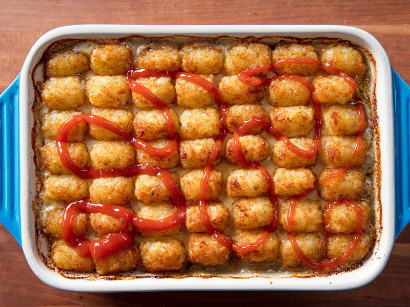 Sweet and Savory Corn Casserole, Tater Tot Casserole (Hotdish), Cheesy Sausage Breakfast Casserole, Polish Cabbage, Potato, and Bacon Casserole, Hasselback Potato Gratin, Make-Ahead French Toast Casserole, The Ultimate Homemade Green Bean Casserole, French Onion Strata (Savory Bread Pudding)