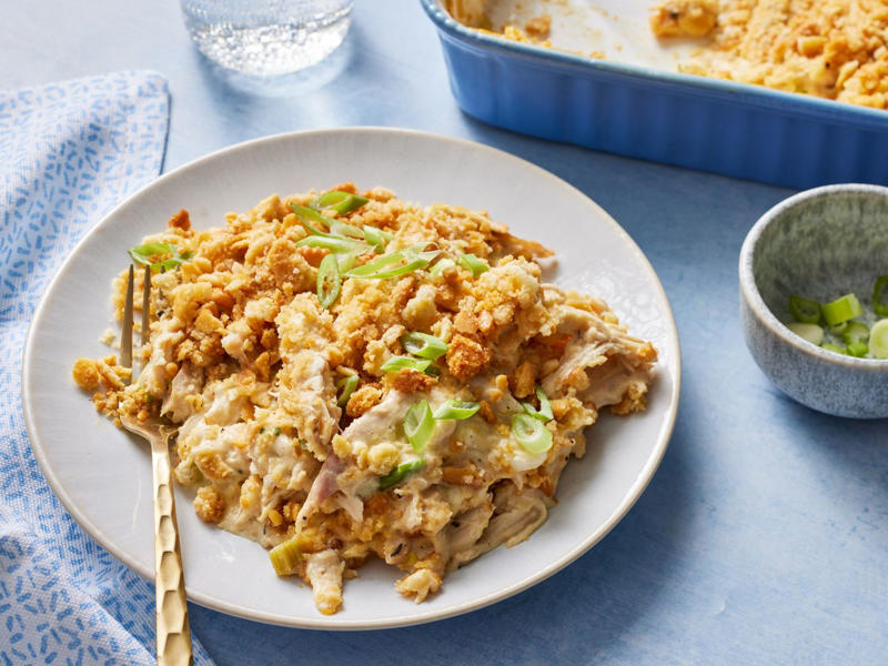 Best Tuna Casserole, Grandma's Hash Brown Casserole, Neiman Marcus Chicken Casserole, Grandma's Hamburger Casserole, Mamaw's Chicken and Rice Casserole, Mom's Fabulous Chicken Pot Pie with Biscuit Crust, Ritz Cracker Chicken Casserole, Pineapple Casserole, Best Green Bean Casserole, Cornbread Casserole, Easy Funeral Potatoes, Grandma's Creamy Ham Casserole, One-Pan Tuna Noodle Casserole, John Wayne Casserole, Quick Chicken Divan
