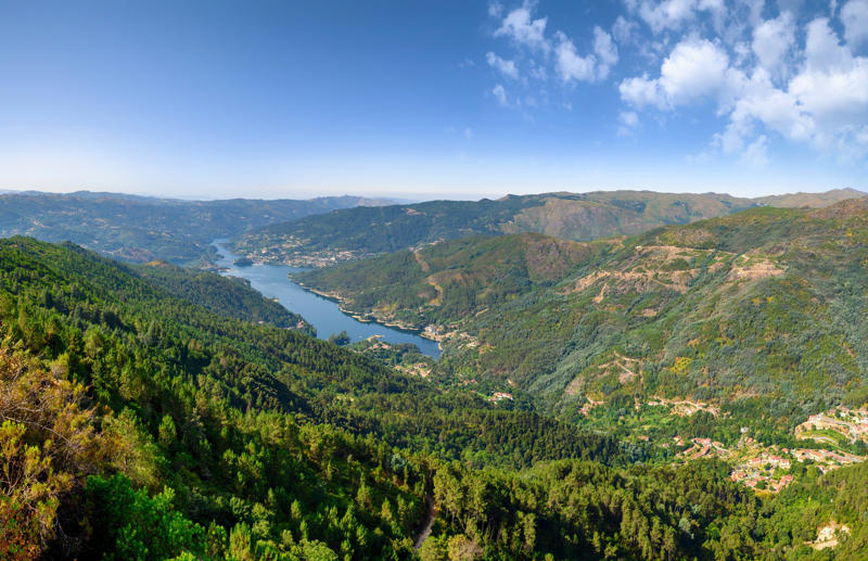 1. The Douro Valley, 2. Benagil Cave, the Algarve, 3. Vila Franca Islet, the Azores archipelago, 4. Furnas Lake, the Azores, 5. Fanal forest, Madeira, 6. Praia da Marinha, Faro district, Algarve, 7. Cabo de San Vicente headland, 8. Ria Formosa Natural Park, 9. Peneda Geres National Park