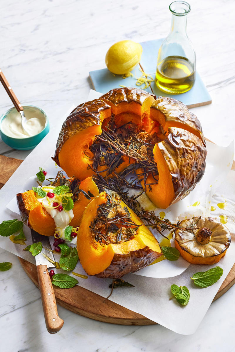 100 healthy dinner recipes your family will love, Eggplant pillows (Cuscini di melanzane) , Ginger fish stir fry , Grilled salmon and cos salad , Kale falafel salad with toasted pine nuts and hummus