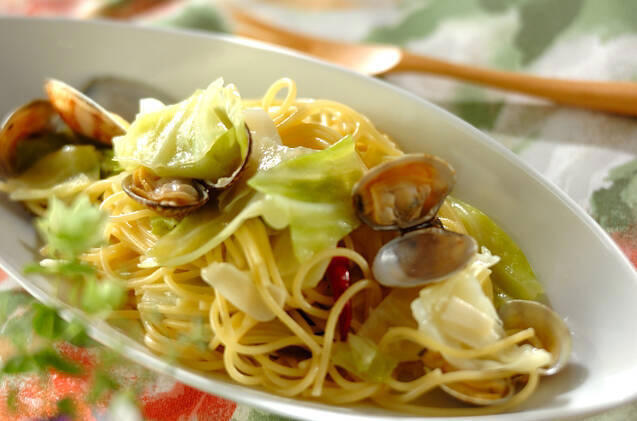 ・アサリとキャベツのワンポットパスタ, ・ブロッコリーとアサリのワイン蒸し, ・アサリと魚介のスープパスタ, ・アサリのボンゴレスパゲティ, ・アサリと小松菜のペペロンチーノ, ・バター香るアサリの酒蒸し, ・鮭のアクアパッツァ