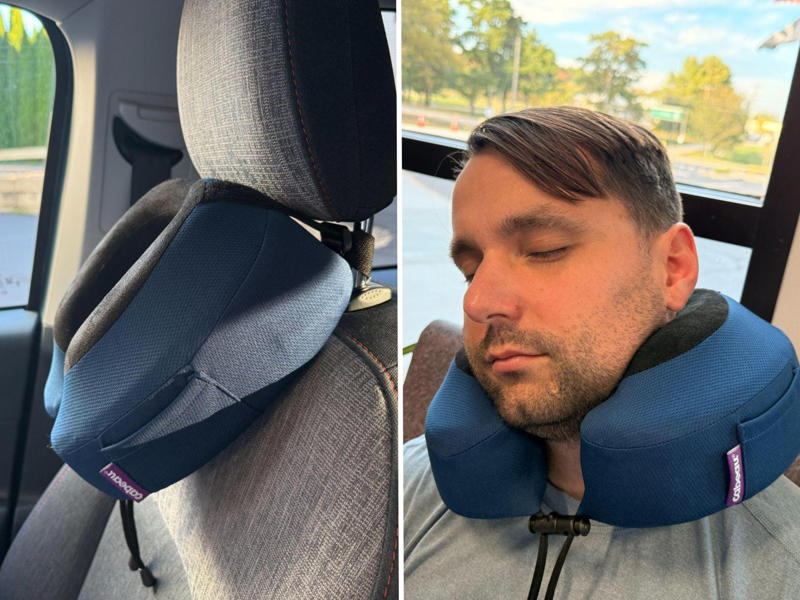 Our top picks for travel pillows, How to choose the right travel pillow for you, Best overall, Runner up, A less expensive option, Best for extra neck support, Best for kids, Our top picks compared, What to look for in a travel pillow, How we test travel pillows, Travel pillow FAQs