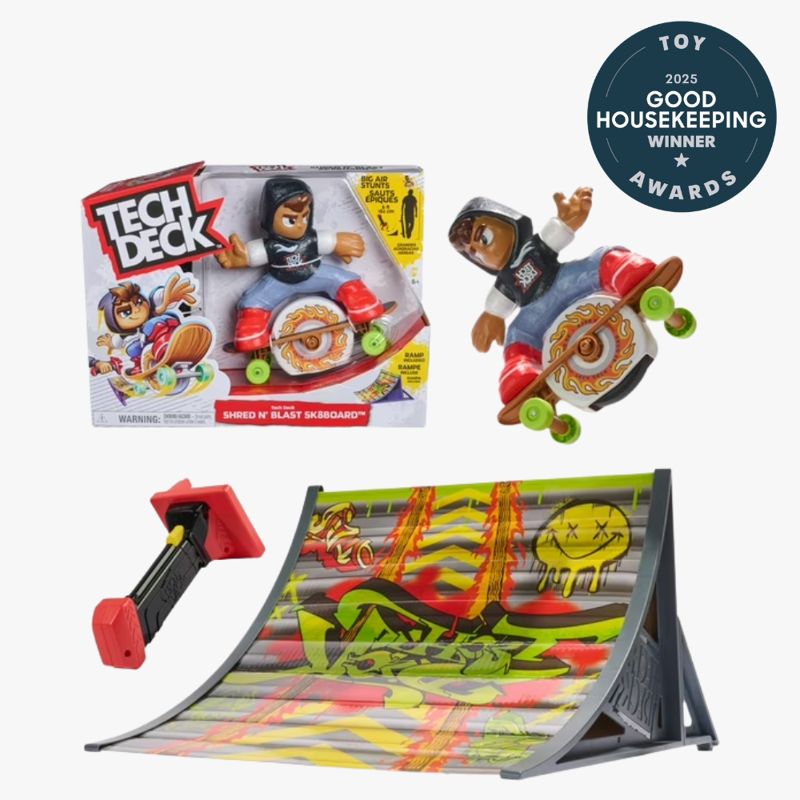 Stunt 2-Pack Playset, Wallcrawler Gecko, Remote-Control Dinosaur, Taco vs Burrito Card Game, 'Discover Dinosaurs' Alexa Interactive Book, Crazy Forts, Smash &amp; Bash Grave Digger RC, Minecraft The Nether Lava Battle, Start+ 3D Printing Pen, Marker Airbrush Spray Art Kit, Roll-Up Portable Drum Set, Shred N' Blast Motorized Skateboard Toy, Flying Orb, Nintendo Switch 2 Camera, UNO Minecraft Card Game, Minions Ultimate Fart Blaster, Kirby Car Mouth Plush, Spy Kit , Roller Coaster Challenge, Stomp Racers, Electronic Bank,  Super Mario Piranha Plant Escape Game, Indoor Basketball Hoop, My Comic Book Kit, Treasure X Minecraft Sand &amp; Sea Overworld, Super Blocks Pattern Matching Puzzle Games, 'Where’s Waldo?: The Great Speed Search', Pokémon TCG Battle Academy, Orbito Board Game, 'Between Mom and Me' Journal, Pokémon Color-in 3D Stickers Craft Kit, Heroic Optimus Prime Action Figure, Linked Math Game, Rimable Complete 22-Inch Skateboard, Glow in the Dark Rock Painting Kit , Gnomes at Night, Classic Creative Vehicles, No Cap! Card Game, Kanoodle Gravity , Marble Roller Coaster, Ninebot eKickScooter C2 Lite, Why trust Good Housekeeping?