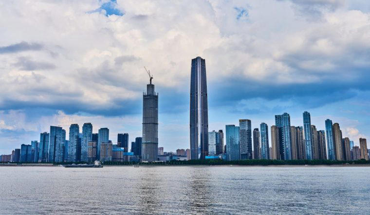 24) Wuhan Tower, Wuhan All taller than anything in the UK, 25) Willis Tower, Chicago, 24) Wuhan Tower, Wuhan, 23) The Exchange 106, Kuala Lumpur, 21) Zifeng Tower, Nanjing, 21) Suzhou IFS, Suzhou, 19 and 20) Petronas Twin Towers, Kuala Lumpur, 18) Changsha IFS Tower 1, Changsha, 17) Vincom Landmark 81, Ho Chi Minh City, 16) Lakhta Center, St. Petersburg, 15) Central Park Tower, New York City, 14) Wuhan Greenland Center, Wuhan, 13) International Commerce Centre, Hong Kong, 12) Shanghai World Financial Center, Shanghai, 11) TAIPEI 101, Taipei, 10) CITIC Tower, Beijing, 8) Tianjin CTF Finance Centre, Tianjin, 8) Guangzhou CTF Finance Centre, Guangzhou, 7) One World Trade Center, New York City, 6) Lotte World Tower, Seoul, 5) Ping An Finance Center, Shenzhen, 4) Makkah Royal Clock Tower, Mecca, 3) Shanghai Tower, Shanghai, 2) Merdeka 118, Kuala Lumpur, 1) Burj Khalifa, Dubai