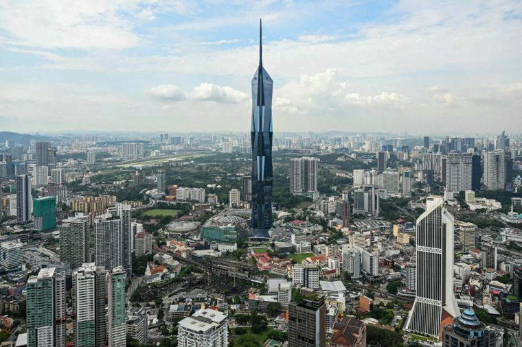 2) Merdeka 118, Kuala Lumpur All taller than anything in the UK, 25) Willis Tower, Chicago, 24) Wuhan Tower, Wuhan, 23) The Exchange 106, Kuala Lumpur, 21) Zifeng Tower, Nanjing, 21) Suzhou IFS, Suzhou, 19 and 20) Petronas Twin Towers, Kuala Lumpur, 18) Changsha IFS Tower 1, Changsha, 17) Vincom Landmark 81, Ho Chi Minh City, 16) Lakhta Center, St. Petersburg, 15) Central Park Tower, New York City, 14) Wuhan Greenland Center, Wuhan, 13) International Commerce Centre, Hong Kong, 12) Shanghai World Financial Center, Shanghai, 11) TAIPEI 101, Taipei, 10) CITIC Tower, Beijing, 8) Tianjin CTF Finance Centre, Tianjin, 8) Guangzhou CTF Finance Centre, Guangzhou, 7) One World Trade Center, New York City, 6) Lotte World Tower, Seoul, 5) Ping An Finance Center, Shenzhen, 4) Makkah Royal Clock Tower, Mecca, 3) Shanghai Tower, Shanghai, 2) Merdeka 118, Kuala Lumpur, 1) Burj Khalifa, Dubai