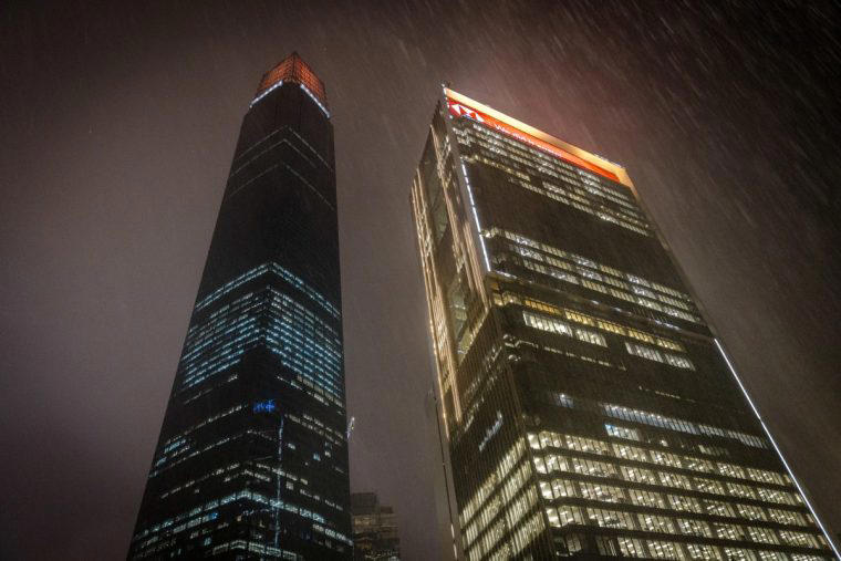 23) The Exchange 106, Kuala Lumpur All taller than anything in the UK, 25) Willis Tower, Chicago, 24) Wuhan Tower, Wuhan, 23) The Exchange 106, Kuala Lumpur, 21) Zifeng Tower, Nanjing, 21) Suzhou IFS, Suzhou, 19 and 20) Petronas Twin Towers, Kuala Lumpur, 18) Changsha IFS Tower 1, Changsha, 17) Vincom Landmark 81, Ho Chi Minh City, 16) Lakhta Center, St. Petersburg, 15) Central Park Tower, New York City, 14) Wuhan Greenland Center, Wuhan, 13) International Commerce Centre, Hong Kong, 12) Shanghai World Financial Center, Shanghai, 11) TAIPEI 101, Taipei, 10) CITIC Tower, Beijing, 8) Tianjin CTF Finance Centre, Tianjin, 8) Guangzhou CTF Finance Centre, Guangzhou, 7) One World Trade Center, New York City, 6) Lotte World Tower, Seoul, 5) Ping An Finance Center, Shenzhen, 4) Makkah Royal Clock Tower, Mecca, 3) Shanghai Tower, Shanghai, 2) Merdeka 118, Kuala Lumpur, 1) Burj Khalifa, Dubai
