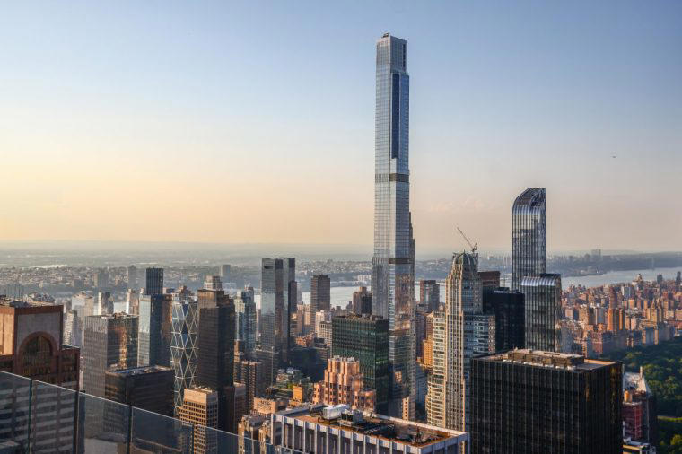 15) Central Park Tower, New York City All taller than anything in the UK, 25) Willis Tower, Chicago, 24) Wuhan Tower, Wuhan, 23) The Exchange 106, Kuala Lumpur, 21) Zifeng Tower, Nanjing, 21) Suzhou IFS, Suzhou, 19 and 20) Petronas Twin Towers, Kuala Lumpur, 18) Changsha IFS Tower 1, Changsha, 17) Vincom Landmark 81, Ho Chi Minh City, 16) Lakhta Center, St. Petersburg, 15) Central Park Tower, New York City, 14) Wuhan Greenland Center, Wuhan, 13) International Commerce Centre, Hong Kong, 12) Shanghai World Financial Center, Shanghai, 11) TAIPEI 101, Taipei, 10) CITIC Tower, Beijing, 8) Tianjin CTF Finance Centre, Tianjin, 8) Guangzhou CTF Finance Centre, Guangzhou, 7) One World Trade Center, New York City, 6) Lotte World Tower, Seoul, 5) Ping An Finance Center, Shenzhen, 4) Makkah Royal Clock Tower, Mecca, 3) Shanghai Tower, Shanghai, 2) Merdeka 118, Kuala Lumpur, 1) Burj Khalifa, Dubai