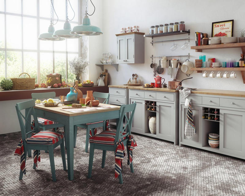 Windsor Counter Stools, Oversize Cabinet Hardware, Distressed Cabinets , Granite Countertops , Crammed Cabinetry, Toasters on the Counter, Magnet-Packed Fridge, Too Much Open Shelving, Word Art, All-White Appliances, Glass Mosaic Tiles, Too Much Clutter, Awkward Light Fixtures, Honey Oak Cabinets, Too Much Rustic Texture, Tuscan-Style Kitchens
