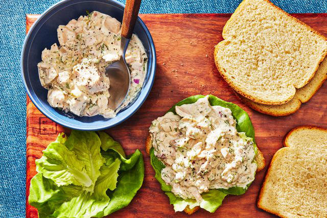 Quick Baked Potato, Crustless Ham and Collard Greens Quiche, Spicy Grilled Chicken Breasts, Meatball Sliders with Tomato Sauce, Grilled Cheese, French Toast, Tuna Salad, Salmon Bagel Sandwich, Chicken And Fontina Panini, Niçoise Salad, Instant Pot Spaghetti And Meatballs, Deviled Eggs, Homemade Chicken Salad, Salmon Patties, Sheet Pan Nachos, Best Homemade Macaroni And Cheese, All-You-Can-Eat BLTs, Garlic Bread Pizzas, Veggie Fajitas