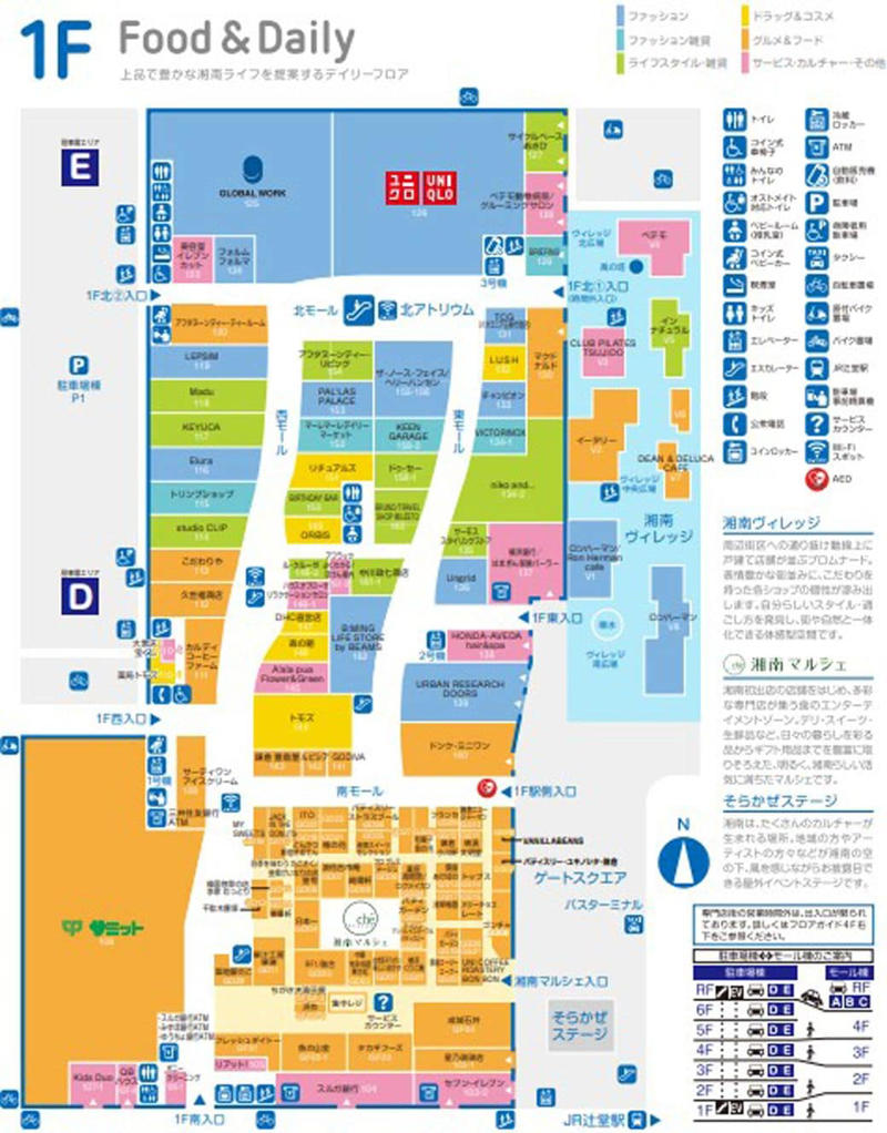 湘南の人々の憩いの場, 「サーキットモール」だから歩いても疲れない, 他の商業施設にはない心遣い, 街を取り込み、街とつながる, 湘南スポットとして魅力を高めた辻堂