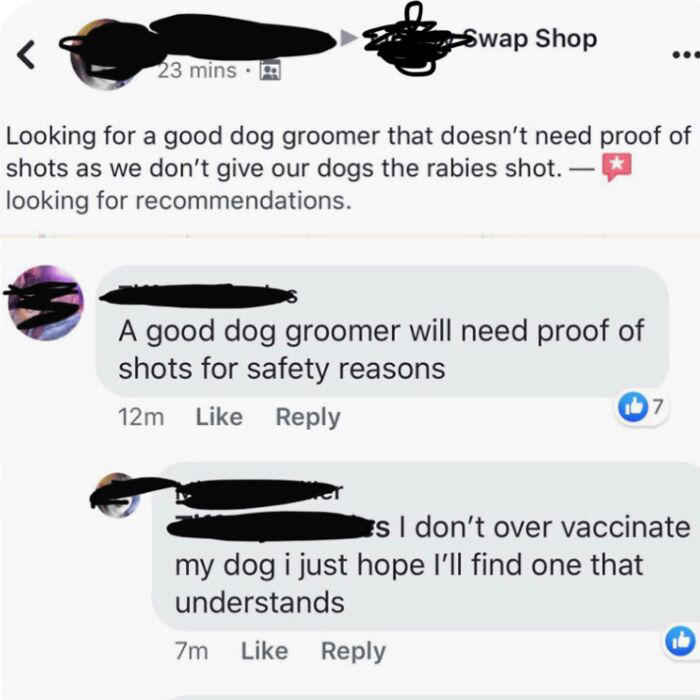 #17 Anti-Vax Dog Mom Looking For A Groomer #1 Also What Color Would You Like Your Dog To Be?, #7 Free Dog On Buy Sell Trade Post, #11 There Was A Reward For A Lost Cat, #17 Anti-Vax Dog Mom Looking For A Groomer, #21 Even Dogs Have Standards That Must Be Met