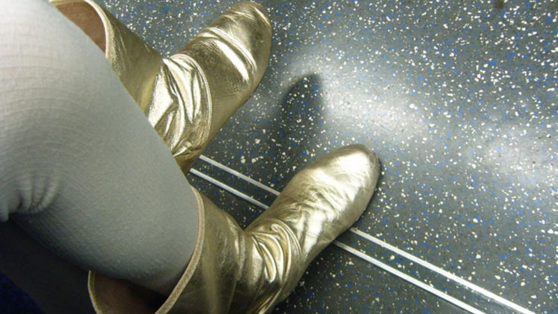 17. Disco-Era Gold Platform Boots 1. Toe Shoes For The Street, 2. Heel-less "Gravity-Defying" Shoes, 3. Velcro Dress Shoes, 4. Flip-Flop Boots, 5. Extreme Square-Toe Dress Shoes, 6. Jelly Sandals For Adults, 7. Stiletto Sneakers, 8. Oversized Clownish Skate Shoes, 9. Inflatable Sneakers With Pumps, 10. Light-Up Sneakers For Grown-Ups, 11. Bowling-Style Shoes, 12. Moon Boots, 13. Hyper-Pointy "Witch" Shoes, 14. Creeper Shoes' Thick Soles, 15. Denim Boots, 16. Sock Sneakers, 17. Disco-Era Gold Platform Boots, 18. Heelys For Adults, 19. Sculptural Heels, 20. Knee-High Converse Sneakers
