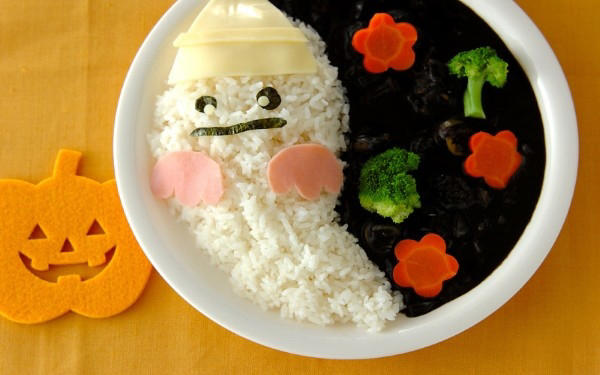 ハロウィンカボチャパイ, ハロウィンクッキー, パンプキンのシフォンケーキ, ハロウィンロリポップ, ハロウィンおばけのチョコレートケーキ, ハロウィンサラダ, コーンと野菜のキッシュ, まるごとカボチャのパーティーパンプキングラタン, ハロウィンおばけカレー