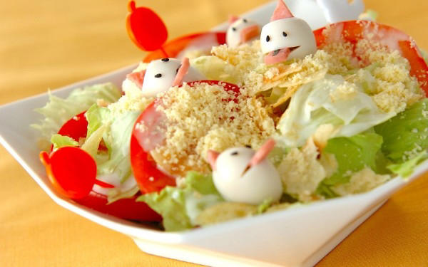 ハロウィンカボチャパイ, ハロウィンクッキー, パンプキンのシフォンケーキ, ハロウィンロリポップ, ハロウィンおばけのチョコレートケーキ, ハロウィンサラダ, コーンと野菜のキッシュ, まるごとカボチャのパーティーパンプキングラタン, ハロウィンおばけカレー