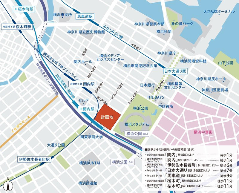 関内駅徒歩約1分、横浜スタジアム隣の好立地, 横浜スタジアム横に55店舗が集結する商業エリアの全貌, 国内最大級のバル街「スタジアム横バル街」でハシゴ酒！, 新業態の2店舗にも注目！, 日本最大級の常設型ライブビューイングアリーナも登場, 「OMO7 横浜 by 星野リゾート」は10月22日予約開始！, 関内最高層オフィスで働く！ ビジネスと学びの拠点もオープン, 「BASEGATE 横浜関内」出店店舗