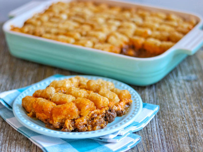 Cheesy Sausage Zucchini Casserole, Awesome Broccoli-Cheese Casserole, Buffalo Chicken and Roasted Potato Casserole, Old School Mac n' Cheese, Ground Beef Casserole with Brown Rice, Grandma's Hamburger Casserole, Chicken, Stuffing and Green Bean Casserole, Ladybug's Poppy Seed Chicken Casserole, Hamburger Rice Casserole, Cheeseburger Casserole with Tater Tots, Broccoli Cheese Casserole, The Casserole, Mom's Yummy Onion Casserole, Spaghetti Bake, Tater Tot Taco Casserole, More Inspiration