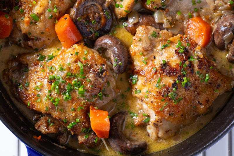 Chicken Marengo, Sheet Pan Pierogi With Sausage, Sheet Pan Biftekia with Lemony Potato Wedges, One-Pan Baked Penne alla Vodka, One-Pot Spiced Lentils, One-Pot Taco Pasta, One Pot Chicken and Orzo, One-Pot Chicken and Rice, One-Pot Sausage and Orzo, One-Pan Tortellini Bake, Maple Glazed Chicken and Squash, Sheet Pan Fried Rice, Easy Chicken Fricassee, Sheet Pan Sausage, Peppers, and Onions, Chicken Vesuvio, Unstuffed Peppers, Sheet Pan Chicken and Broccoli, One-Pot Stovetop Mac and Cheese, Honey Roasted Chicken Thighs with Potatoes, Apples, and Shallots, Sheet Pan Mini Meatloaves with Crispy Broccoli and Mustard Glazed Potatoes