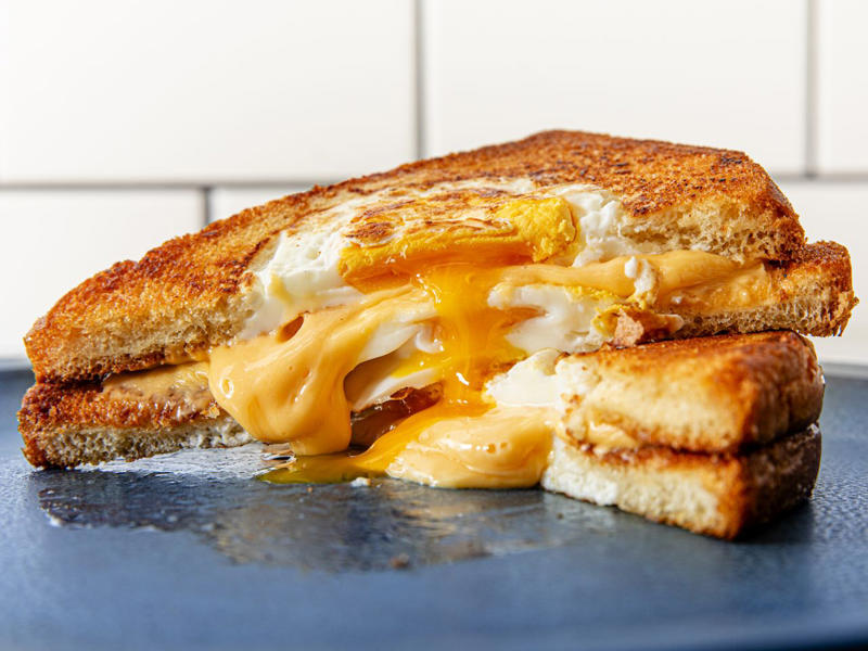 Homemade Egg McMuffin, Bacon, Egg, and Cheese Sandwich, Hong Kong-Style Spam and Egg Sandwich, Egg and Pâté Bánh Mì, 5-Ingredient Pork Roll (AKA Taylor Ham), Egg-in-a-Hole Grilled Cheese Sandwich, Fried Egg Sandwiches With 'Nduja Mayo and Broccoli Rabe, Scrambled Egg and Cheese Drop Biscuit Breakfast Sandwiches, Bacon, Egg, and Cheese Breakfast Burrito, Rich and Creamy Croques Madames, Ultra-Smashed Brunch Burgers With Quick Jalapeño Hollandaise