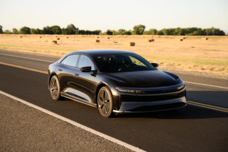 1. 2026 Lucid Air Pure RWD, 2. 2026 Tesla Model 3 Standard RWD, 3. 2026 Tesla Model Y Standard RWD, 4. 2026 Tesla Model 3 Premium RWD, 5. 2026 Lucid Air Touring