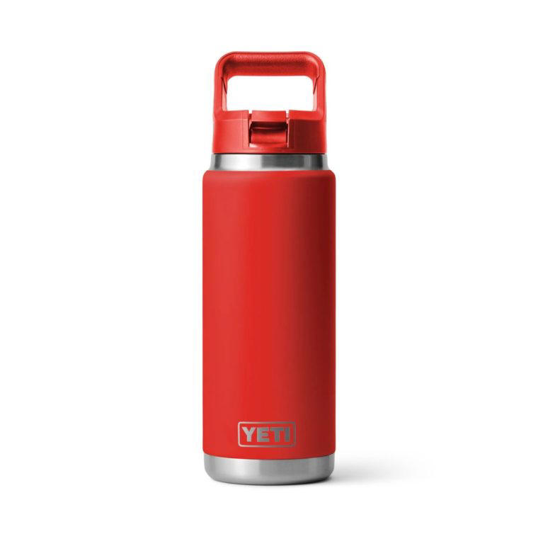 Glass San Pellegrino or Vichy Catalan bottle, Brita Filter Water Bottle, Nalgene 1L, Trusty Nike sports cap from Sports Direct in 2021, Stanley Quencher, Random crumpled plastic water bottle that you got before the gym, Sports cap with a company name printed on the side, Red Metallic Yeti