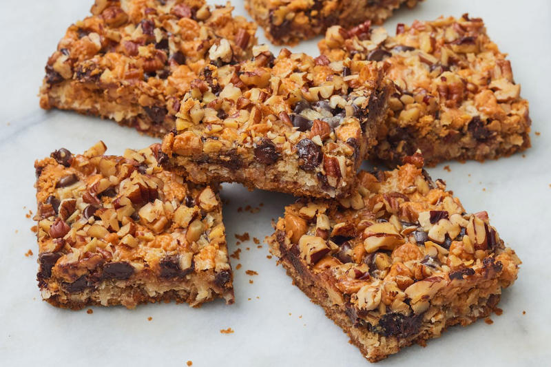 Pecan Tassies, Brown Butter Snickerdoodles, Pumpkin Spice Cookies, Pecan Pie Bars, Pecan Snowball Cookies, Gingersnap Cookies, Cinnamon Roll Cookies, Peanut Butter Kiss Cookies, Chewy Apple-Cran-Oatmeal Cookies, Fudgy Flourless Chocolate-Pecan Cookies, Cherry Winks, Easy Peanut Butter Cookies, Chewy Molasses Cookies, Magic Cookie Bars, Pecan Pralines, Brown Butter Chocolate Chip Cookies, No-Bake Peanut Butter Bars, Cranberry-Orange Butter Cookies, Brownie Cookies, Seven-Layer Cookies, Persimmon Cookies, Peanut Butter Cornflake Cookies, No-Bake Fudgy Toffee Bars, Molasses Crinkles, Chocolate Cool Whip Cookies