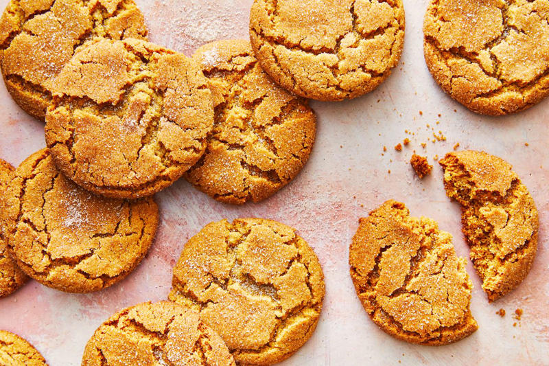 Pecan Tassies, Brown Butter Snickerdoodles, Pumpkin Spice Cookies, Pecan Pie Bars, Pecan Snowball Cookies, Gingersnap Cookies, Cinnamon Roll Cookies, Peanut Butter Kiss Cookies, Chewy Apple-Cran-Oatmeal Cookies, Fudgy Flourless Chocolate-Pecan Cookies, Cherry Winks, Easy Peanut Butter Cookies, Chewy Molasses Cookies, Magic Cookie Bars, Pecan Pralines, Brown Butter Chocolate Chip Cookies, No-Bake Peanut Butter Bars, Cranberry-Orange Butter Cookies, Brownie Cookies, Seven-Layer Cookies, Persimmon Cookies, Peanut Butter Cornflake Cookies, No-Bake Fudgy Toffee Bars, Molasses Crinkles, Chocolate Cool Whip Cookies
