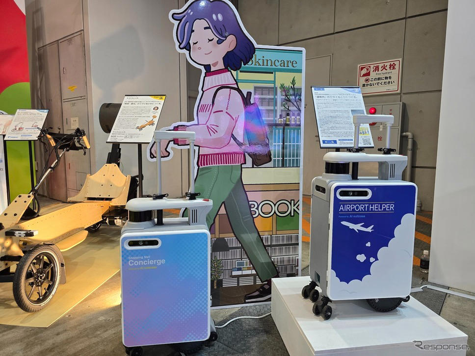 ◆日本一周4万6000kmを走破した自作ミニカーが受注生産へ, ◆ロボット化する未来のモビリティを提案, 大阪万博で運用されたAIスーツケースの実機を展示, ◆木製カートで地域観光と教育に貢献, ◆子どもの創造力を育むキッズバイク, ◆椿本チエインと共同開発の電動3輪Cargo, ◆プラスチックファスナーでカスタマイズ提案, ◆タタメルバイクプラスでさらなる個性を